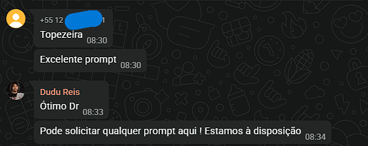 Advogado comenta que o prompt é excelente